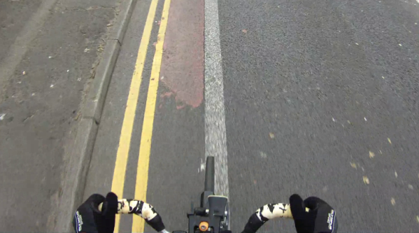 cycle lane half the width of a bicycle