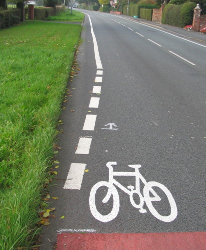 Wigan BC deny that this is a cycle lane